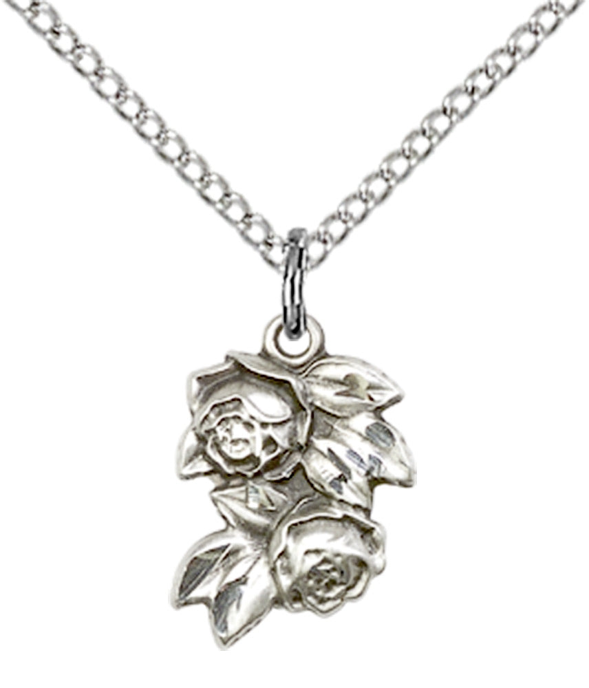 Sterling Silver Rose Pendant