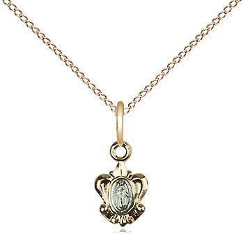 Gold Plated Sterling Silver Miraculous Pendant