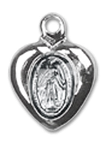 Sterling Silver Miraculous Heart Pendant