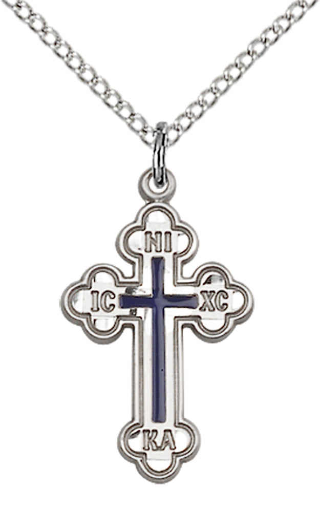 Sterling Silver Russian Cross Pendant