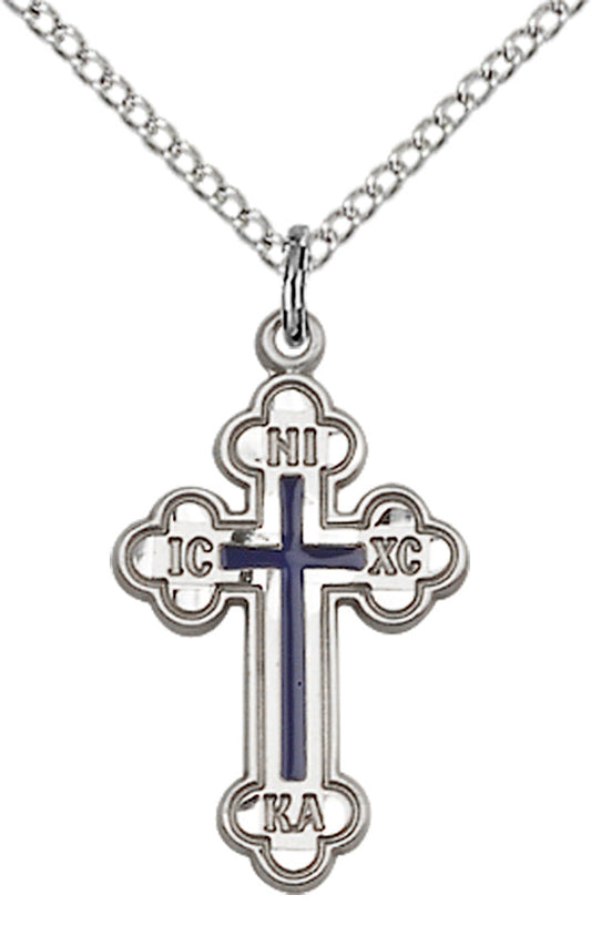 Sterling Silver Russian Cross Pendant