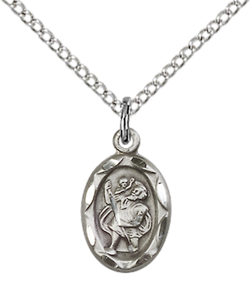 Sterling Silver St. Christopher Pendant