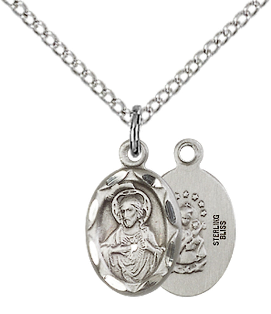Sterling Silver Scapular Pendant