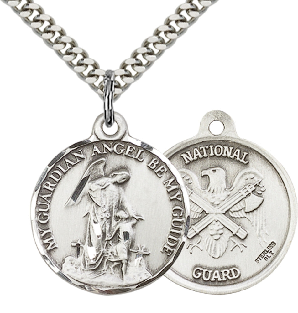 Sterling Silver Guardain Angel / Nat'L Guard Penda