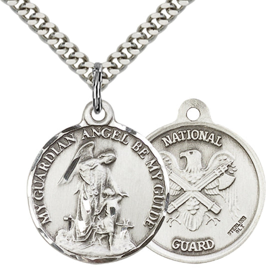 Sterling Silver Guardain Angel / Nat'L Guard Penda