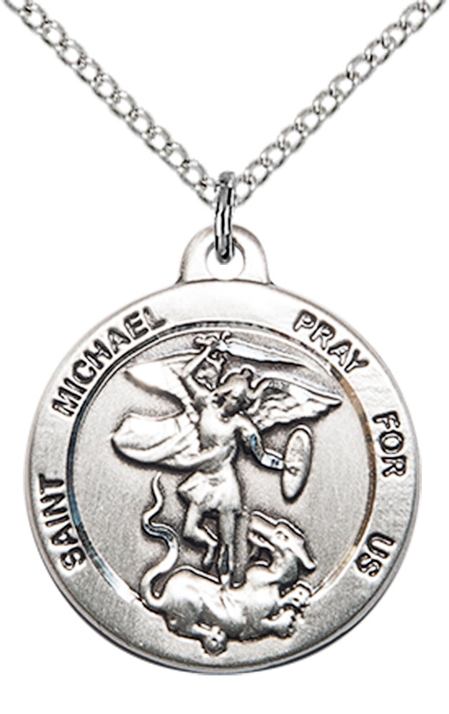Sterling Silver St. Michael the Archangel Pendant