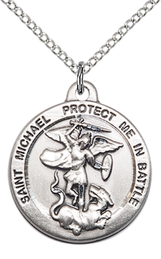 Sterling Silver St. Michael the Archangel Pendant