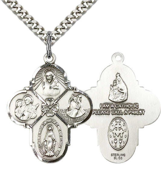 Sterling Silver 4-Way Pendant