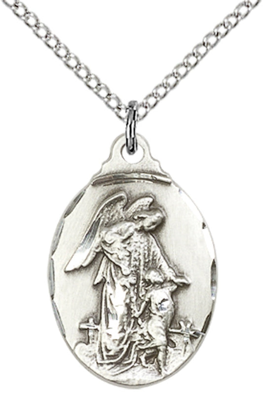 Sterling Silver Guardian Angel Pendant