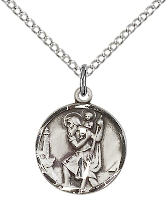 Sterling Silver St. Christopher Pendant