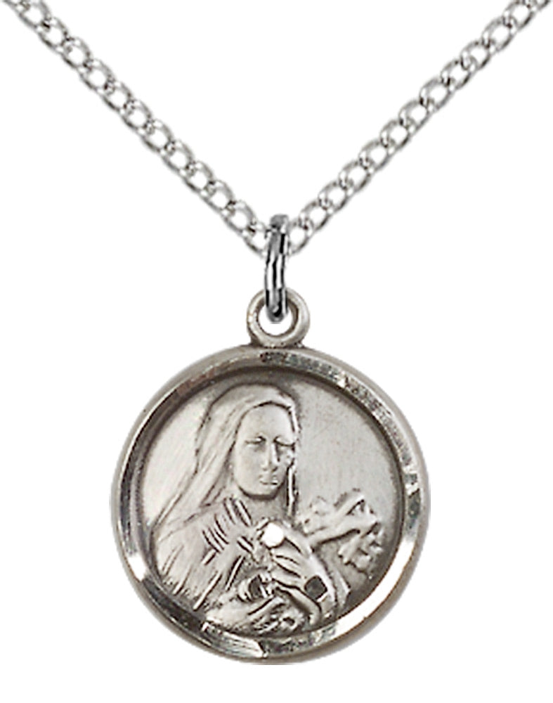 Sterling Silver St. Theresa Pendant