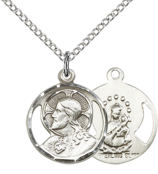 Sterling Silver Scapular Pendant