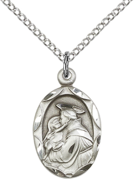 Sterling Silver St. Anthony of Padua Pendant
