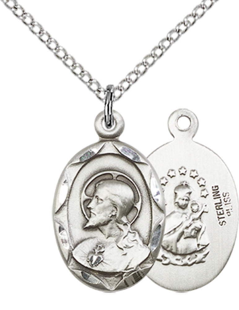 Sterling Silver Scapular Pendant