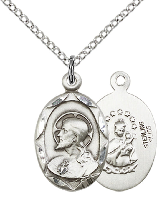 Sterling Silver Scapular Pendant