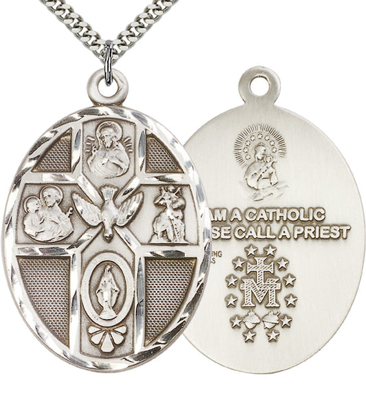 Sterling Silver 5-Way / Holy Spirit Pendant
