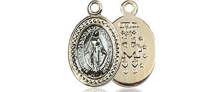 Gold Plated Sterling Silver Miraculous Pendant