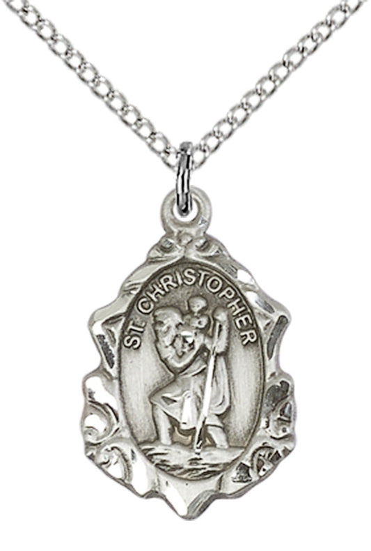 Sterling Silver St. Christopher Pendant