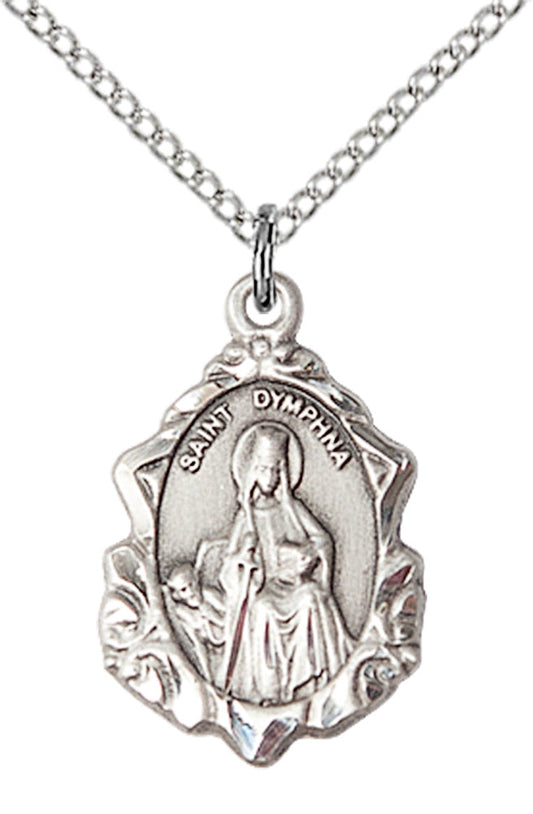 Sterling Silver St. Dymphna Pendant