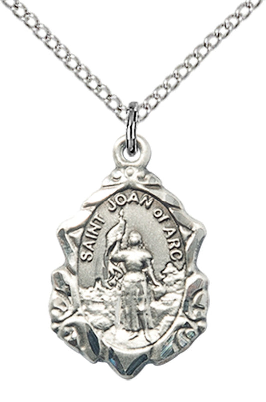 Sterling Silver St. Joan of Arc Pendant