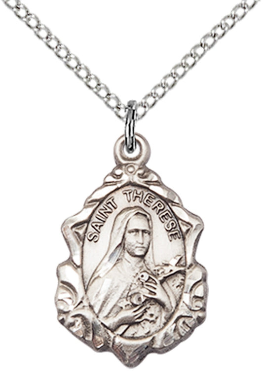 Sterling Silver St. Therese of Lisieux Pendant