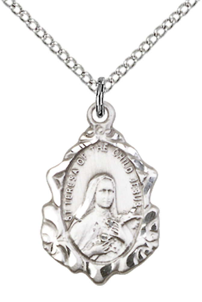 Sterling Silver St. Theresa Pendant