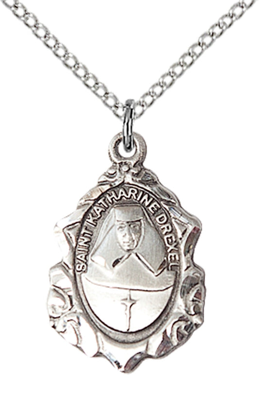 Sterling Silver St. Katharine Drexel Pendant