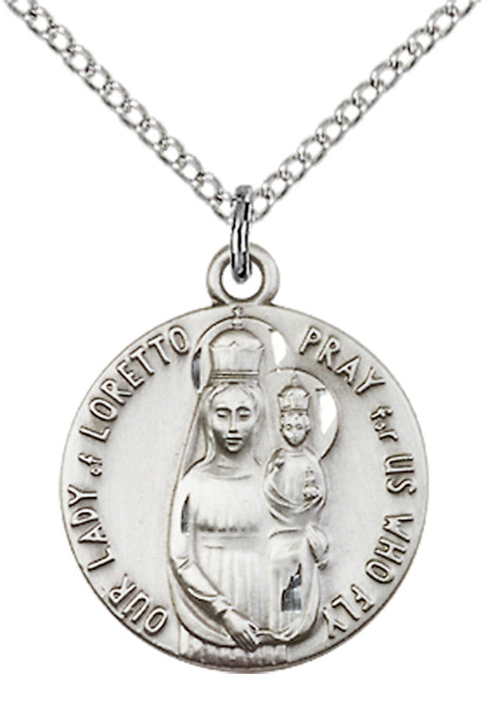 Sterling Silver O/L of Loretto Pendant