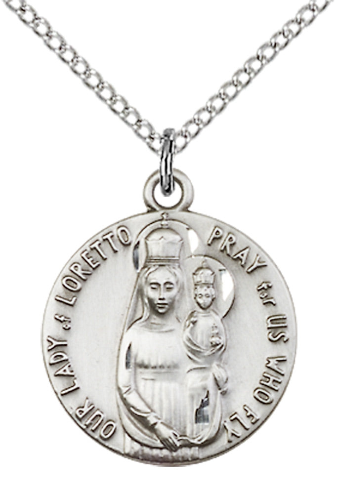 Sterling Silver O/L of Loretto Pendant