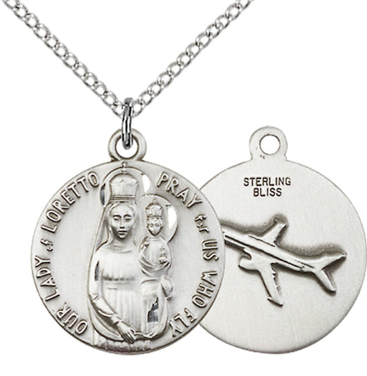 Sterling Silver O/L of Loretto Pendant