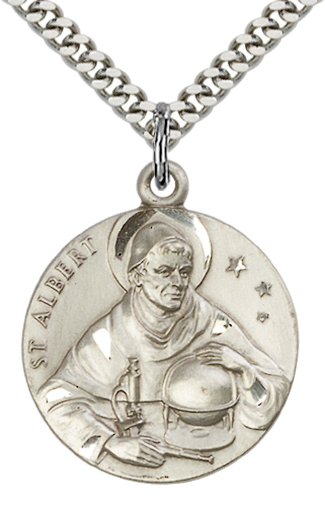 Sterling Silver St. Albert the Great Pendant