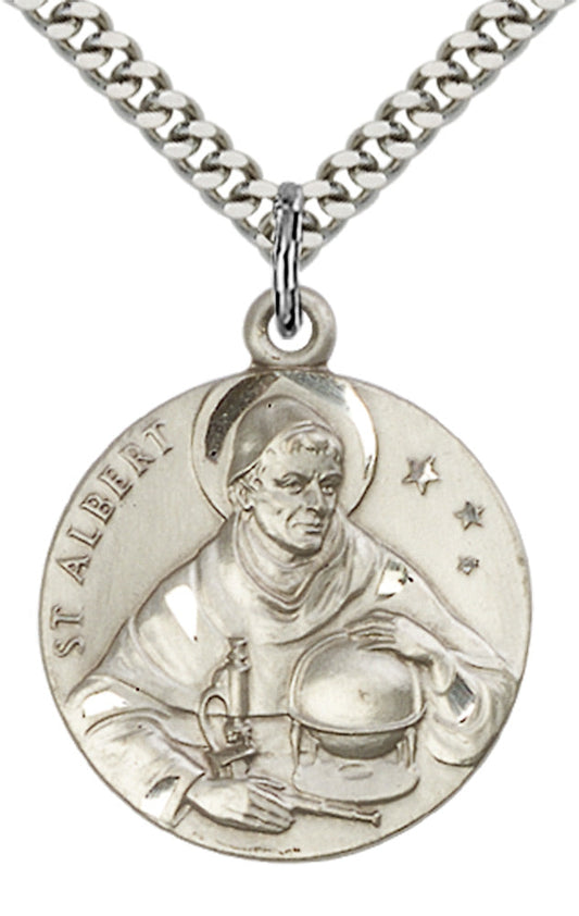 Sterling Silver St. Albert the Great Pendant
