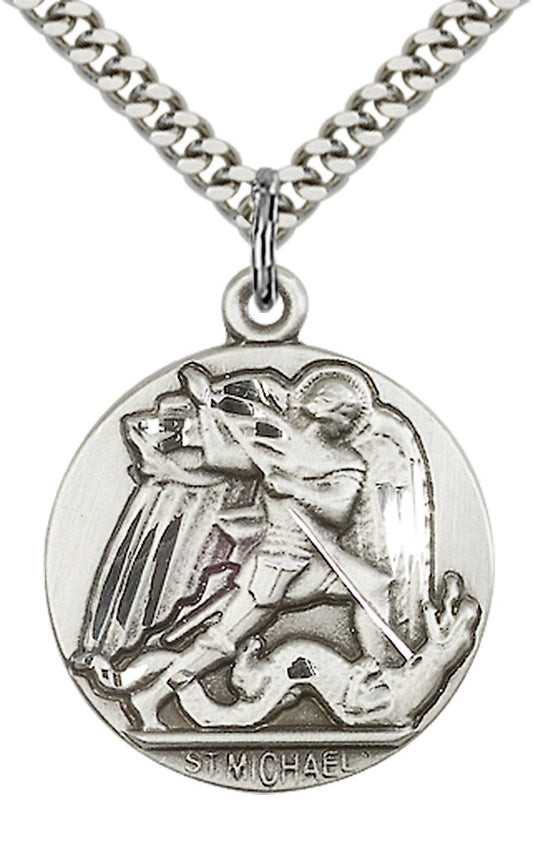 Sterling Silver St. Michael the Archangel Pendant