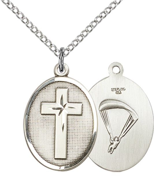 Sterling Silver CROSS / Paratroopers Pendant