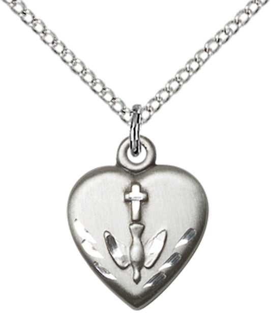 Sterling Silver Heart / Communion Pendant