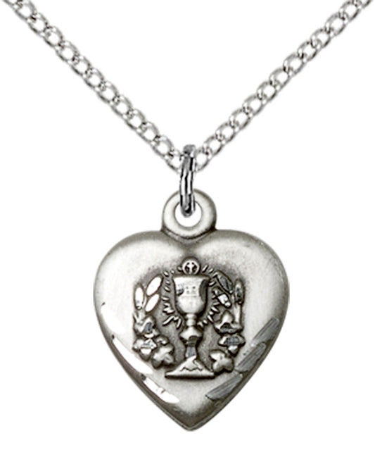 Sterling Silver Heart / Communion Pendant
