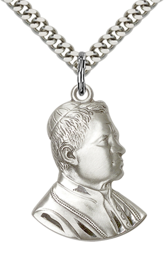 Sterling Silver Saint Pius X Pendant