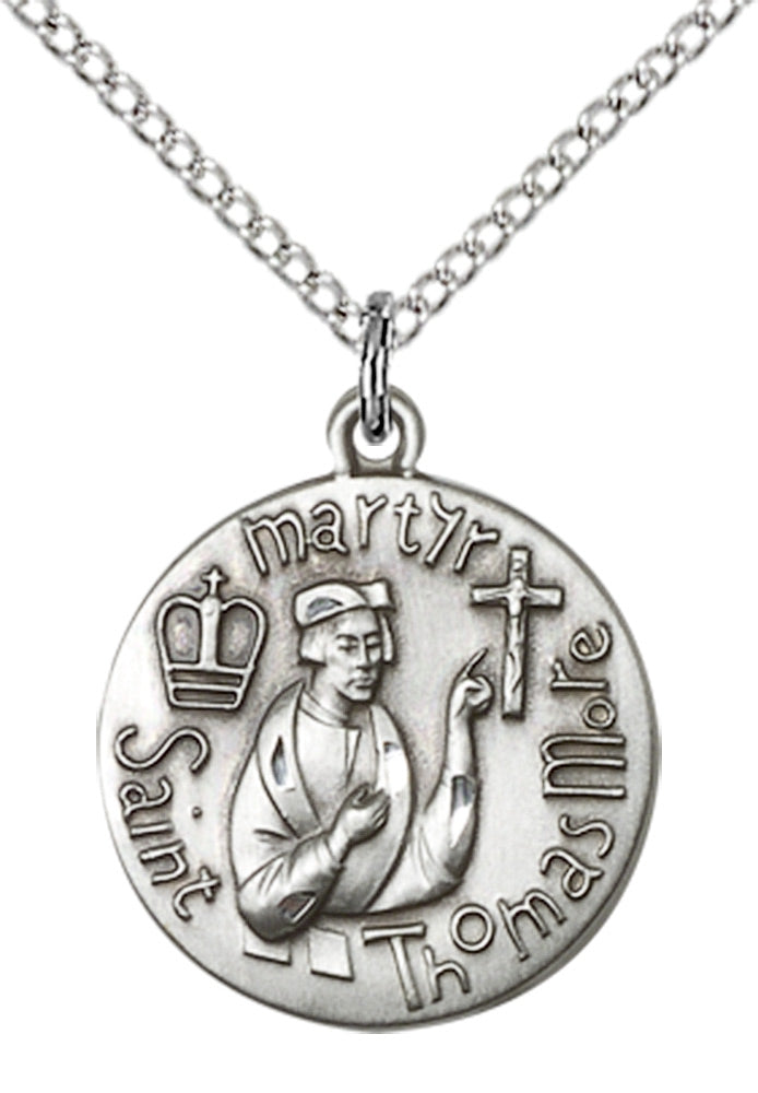 Sterling Silver St. Thomas More Pendant