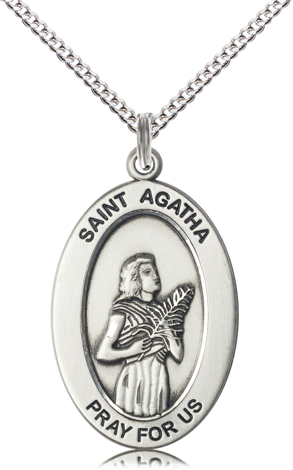 Sterling Silver St. Agatha Pendant