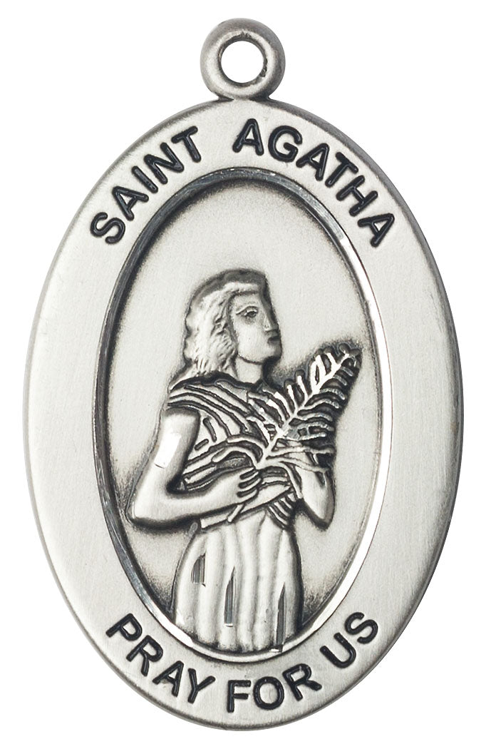 Sterling Silver Saint Agatha Medal