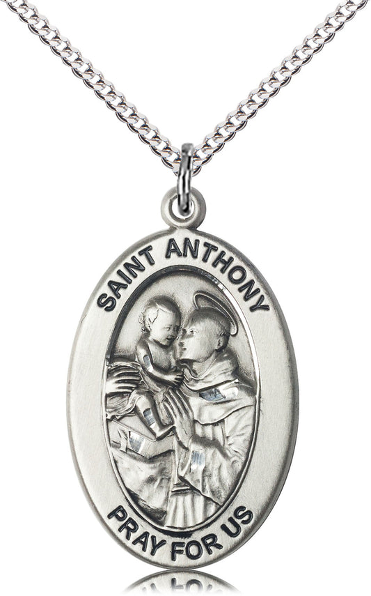 Sterling Silver St. Anthony of Padua Pendant
