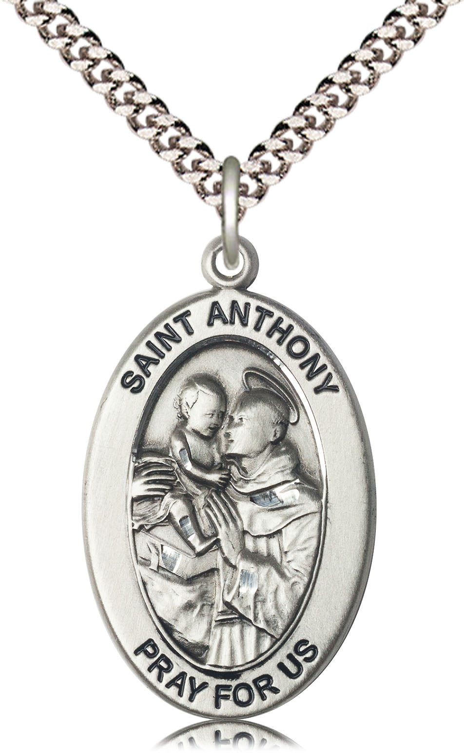 Sterling Silver St. Anthony of Padua Pendant