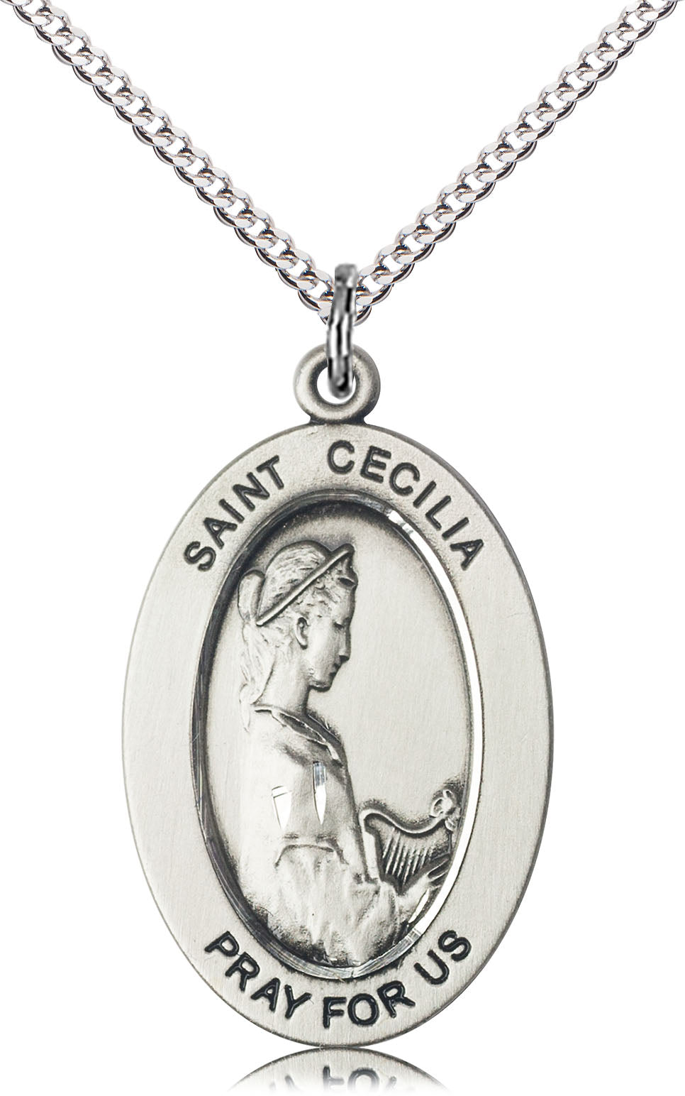 Sterling Silver SAINT CECILIA Pendant