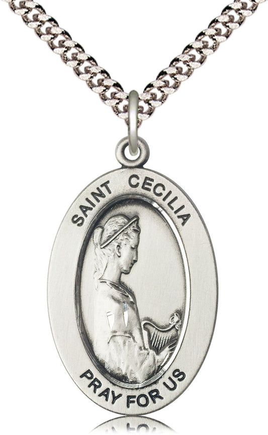Sterling Silver St. Cecilia Pendant