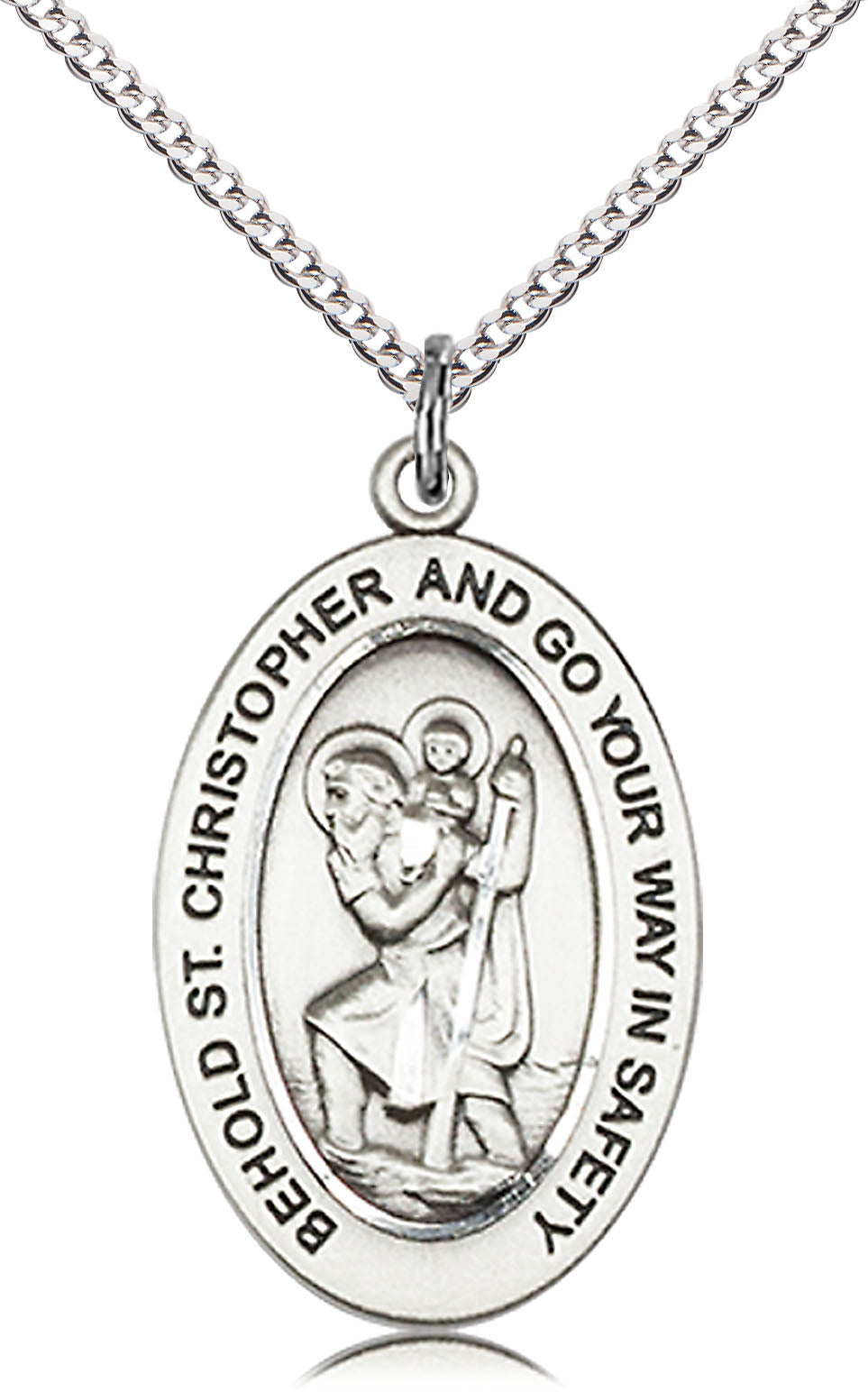 Sterling Silver SAINT CHRISTOPHER Pendant