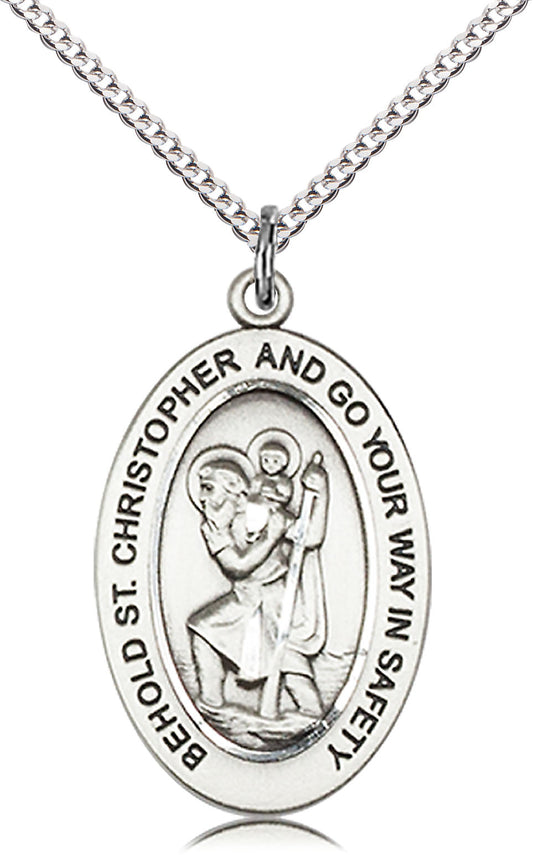 Sterling Silver SAINT CHRISTOPHER Pendant