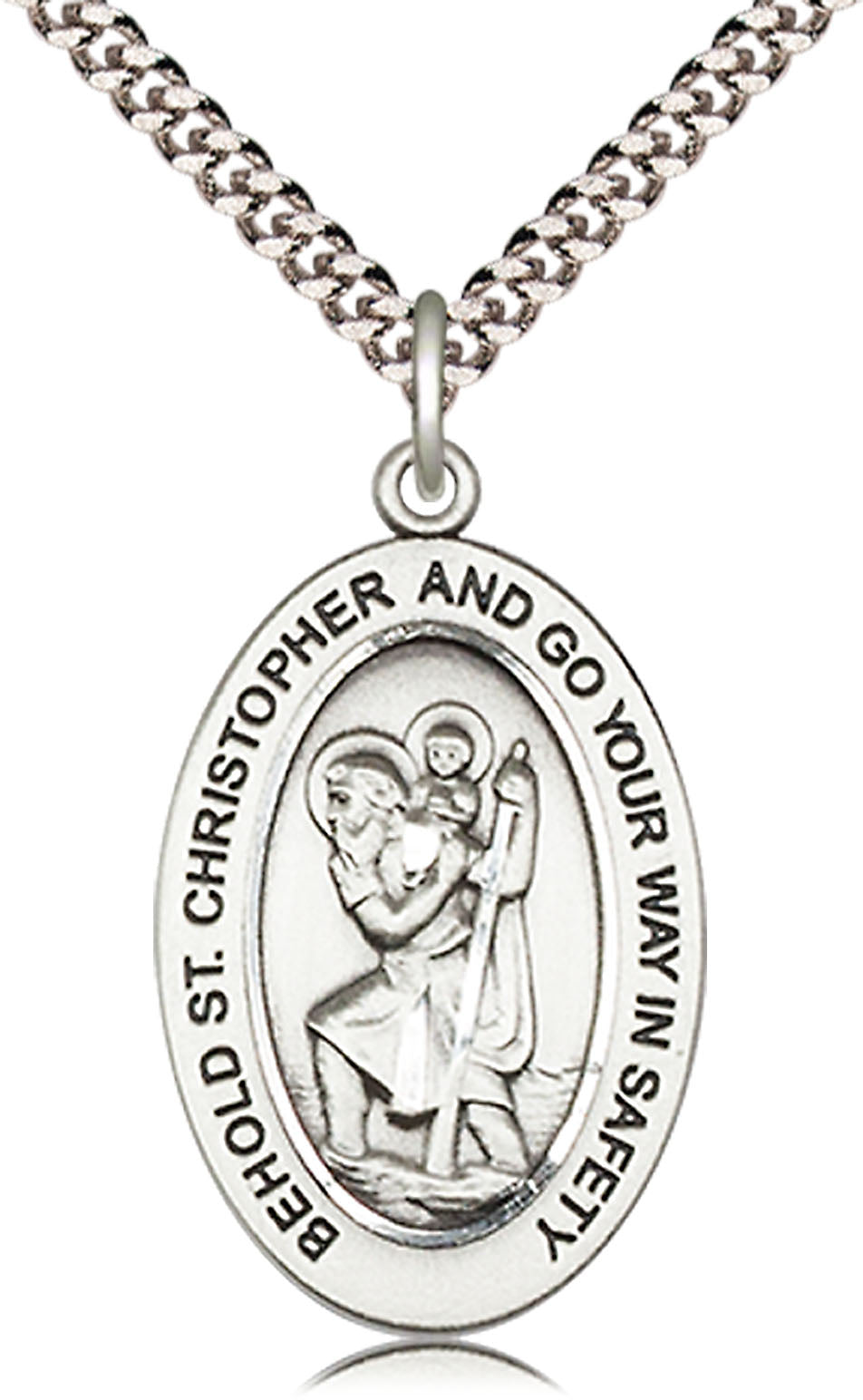Sterling Silver St. Christopher Pendant