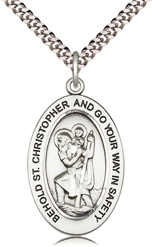 Sterling Silver St. Christopher Pendant