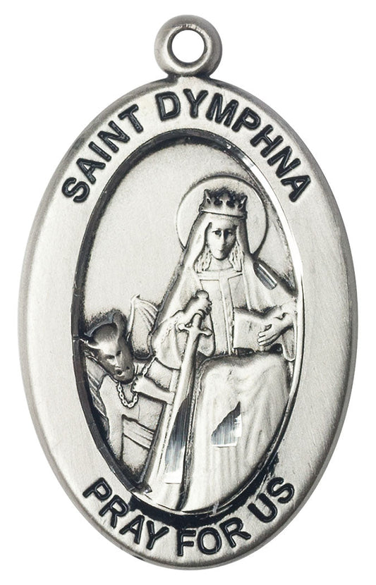 Sterling Silver Saint Dymphna Medal