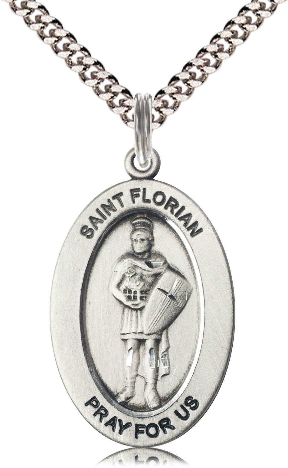 Sterling Silver St. Florian Pendant